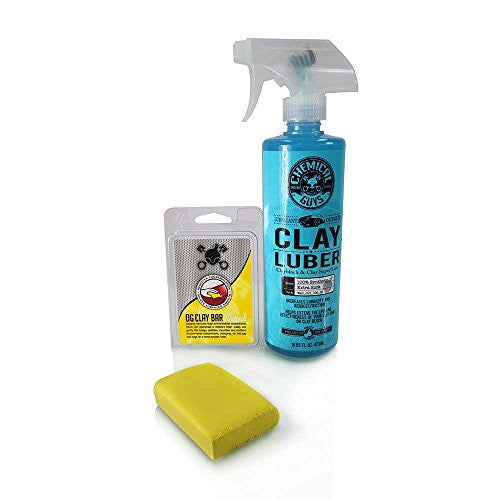 chemical guys cly_113 - clay bar & luber synthetic lubricant kit,  light/medium